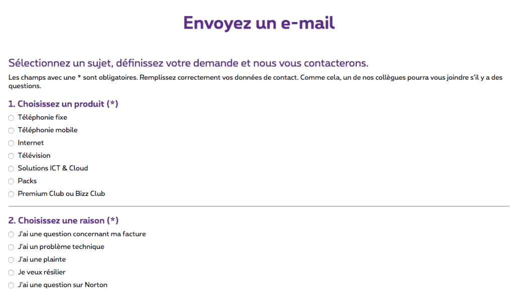 Contact Mail Proximus