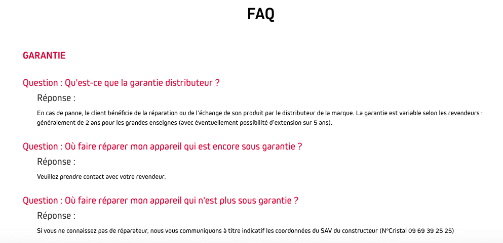 FAQ Brandt