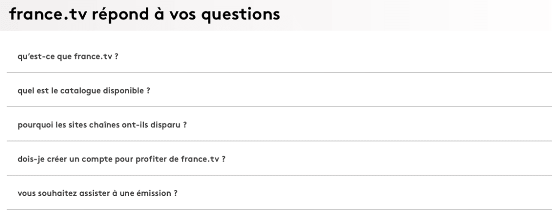 FAQ France Télévision
