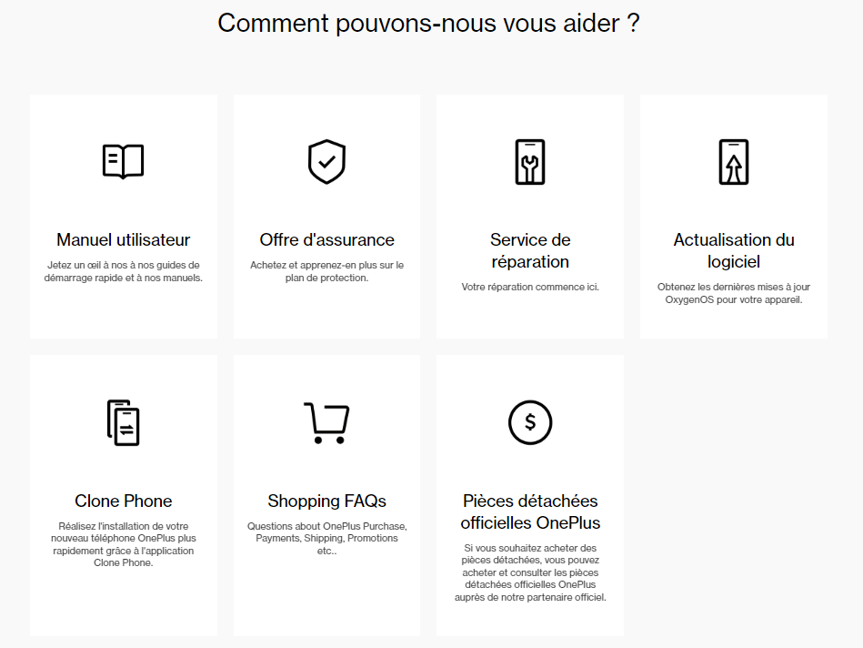 Assistance OnePlus 