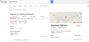Adresse et numéro de téléphone Gaumont Nantes