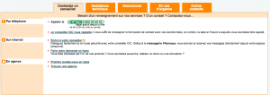 Page de contact du site officiel CIC.fr