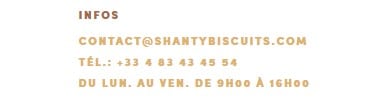 coordonnées de contact de Shanty biscuits