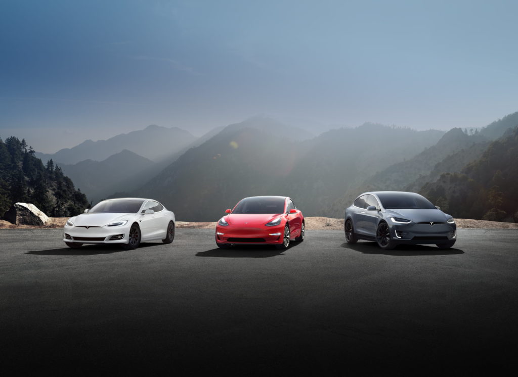 Exemple de voitures commercialisées par Tesla