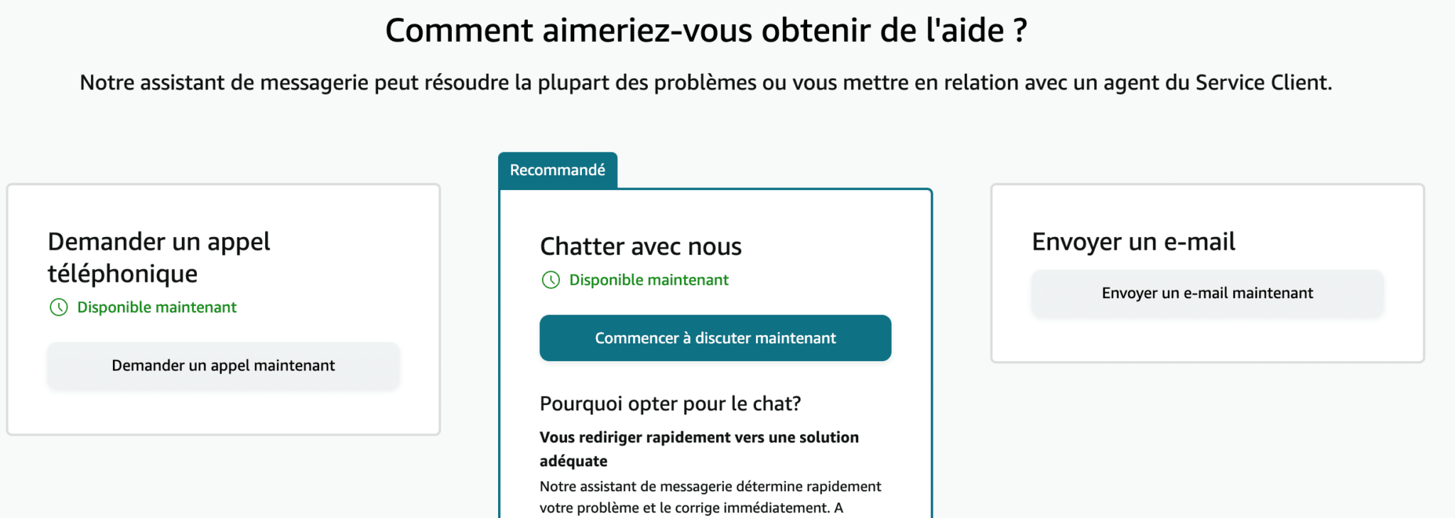 Service Livraison Amazon Telephone, Formulaires de Contact, Chat
