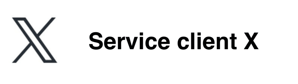 service client X 