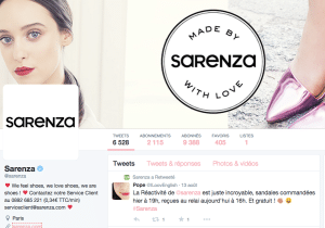 Page Twitter Sarenza.com